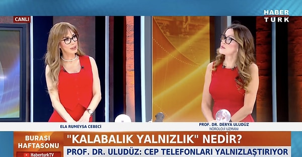 İkilinin bilgilendirici sohbetinin yanında izleyenlerin dikkatini çeken bir başka nokta daha vardı: Ela Rumeysa Cebeci ve Derya Uludüz'ün birbirlerine olan benzerliği!