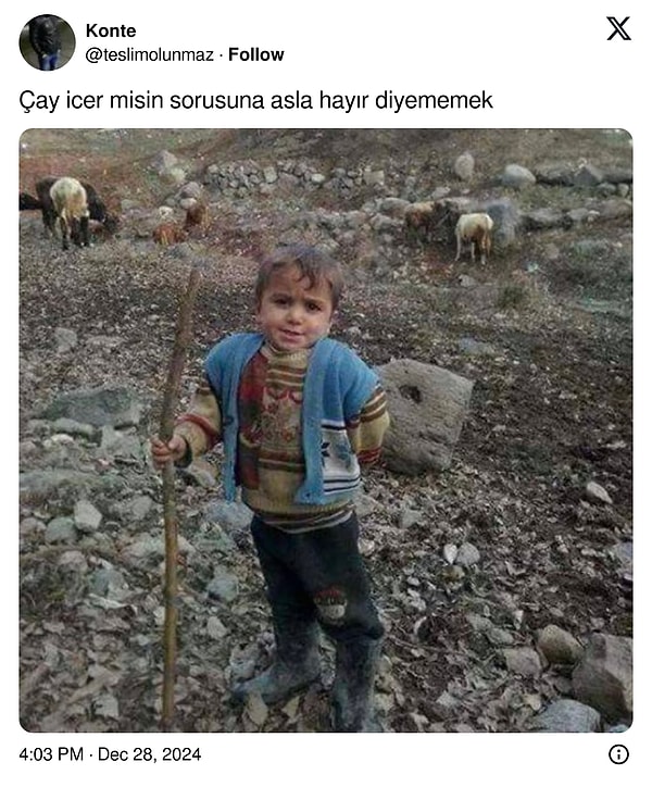 Çaya hayır denmez