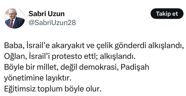 Sabri Uzun'un gözaltına alınmasına neden olan o paylaşımı...