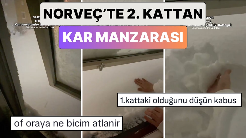 Türkiye'nin Hakkını Çalmışlar: Norveç'te Yaşayan Bir Türk 2. Kattaki Evinin Kar Manzarasını Paylaştı