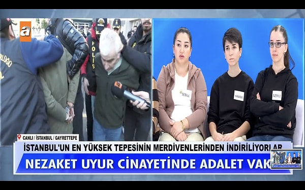 Şüphelilerin adliyeye sevki sırasında Nezaket'le ilişkisi olduğu iddia edilen Adem de görüntülendi. Adem soruları yanıtsız bıraktı.