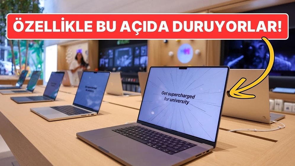 Apple Mağazalarındaki Tüm Dizüstü Bilgisayar Ekranları Neden Aynı Açıda Duruyor? Sebebi "Vay Be" Dedirtecek!