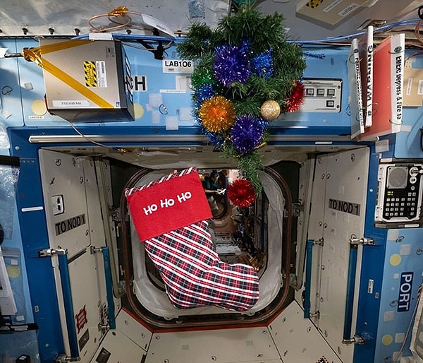 A question arose among the public about where the astronauts had found Christmas decorations, leading to conspiracy theories.