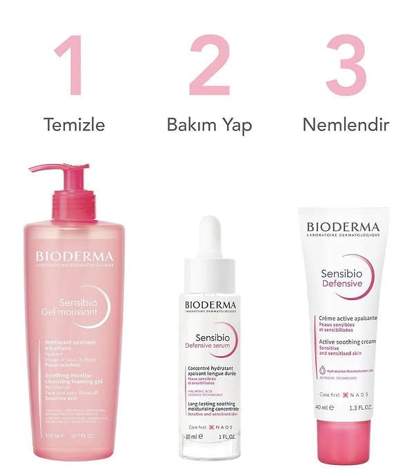 12. Bioderma Sensibio Foaming Gel Hassas ve Normal Ciltler Durulanan Micellar Yüz Temizleme Jeli 500 ml