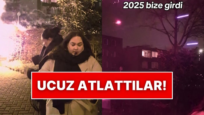 Ucuz Atlattılar: Yeni Yıla Girerken Havai Fişek Yanlarına Düştü