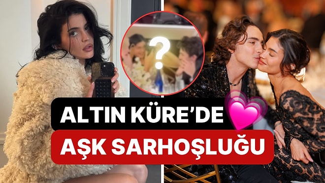 Kylie Jenner ve Sevgilisi Timothée Chalamet'nin Altın Küre Ödülleri'nde Birlikte Eğlendiği Anlar Paylaşıldı