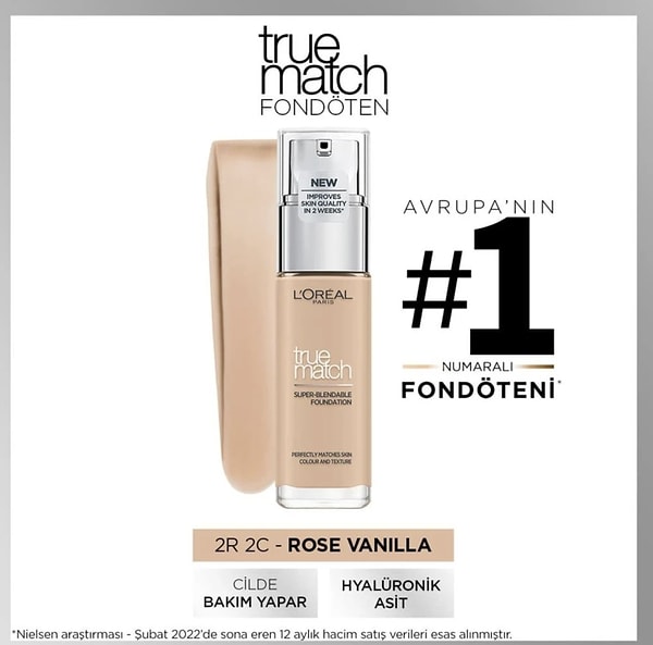 L'Oréal Paris Fondöten True Match 2C Rose Vanilla