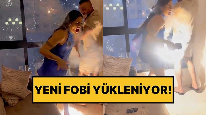 Hoş Geldin Yeni Fobi: Camdan Evin İçine Düşen Havai Fişek Bir Kadının Elbisesini Yaktı