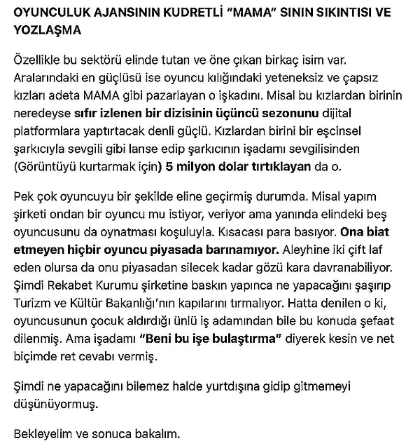 Son günlerde magazin manşetleri ID İletişim ve ünlü isimlerin menajerliğini yapan isimle ilgili ortaya atılan iddialarla çalkalanıyor. Geçtiğimiz gün ID İletişim bu asılsız iddiaları yaptığı açıklamayla yalanlamış, ardından Hazal Kaya başta olmak üzere, Ezgi Mola, Mert Yazıcıoğlu, Sinem Kobal gibi isimlerden konuya dair tepkiler gecikmemişti.