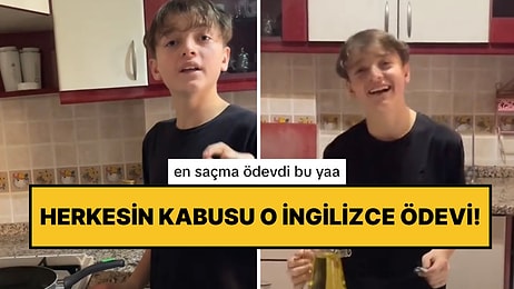 İngilizce Ödevi İçin Evde Video Çeken Gencin Ailesiyle Gülme Krizine Girdiği Anlar Bizleri de Güldürdü