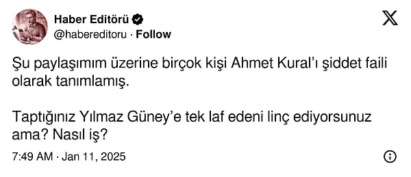 Konuya ünlü yönetmen Yılmaz Güney de dahil edildi. 👇