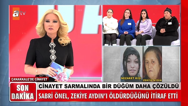 Müge Anlı bugünkü yayınını cinayet itirafı ile açtı. Nezaket Uyur cinayeti ile birlikte açığa çıkan cinayetlerden bir tanesi daha aydınlandı.