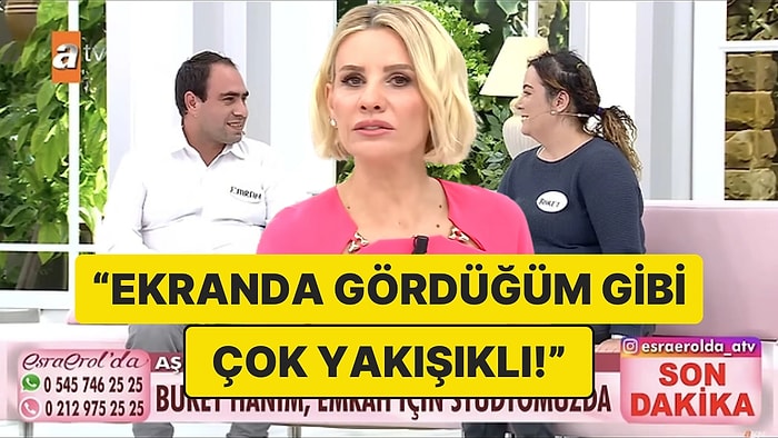 Esra Erol'a Çıkan Emrah'a Talip Yağdı: Ekranda Görüp Beğenen Buket Stüdyoya Tanışmaya Geldi!