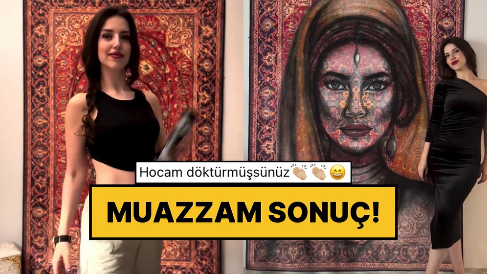 Eski Bir Halıya Resim Çizerek Harikalar Yaratan Ressam Gizem Aytaç’ın Eserine Sizler de Bayılacaksınız!