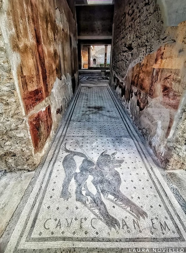 15. Pompeii'deki Trajik Şair Evi'nin girişi