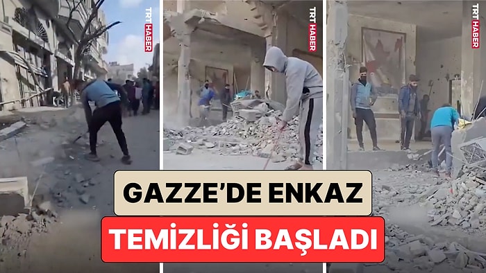 Ateşkes Haberi Gelmişti: Gazze Sokaklarında Enkaz Temizliği Başladı