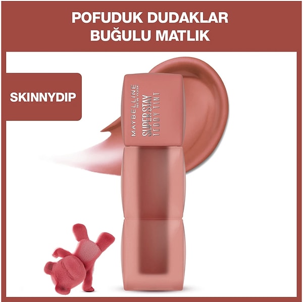 7. Maybelline New York - Super Stay Teddy Tint Likit Mat Ruj (15 Skinny Dip)