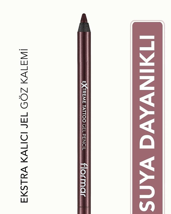 11. Flormar Mat Kalıcı Göz Kalemi (BORDO) - Extreme Tattoo Gel Pencil - 005 Very Berry