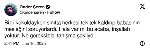 Bir Twitter kullanıcısı da takipçilerine bu tanışma faslından bahsetti.