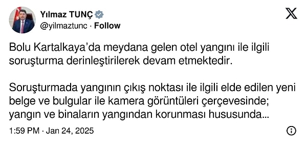 Adalet Bakanı Yılmaz Tunç'tan CHP lideri Özel'e tepki geldi. Tunç, X hesabından bir paylaşım yaparak Özel'in paylaştığı belgeleri 'korsan metin' olarak nitelendirdi.