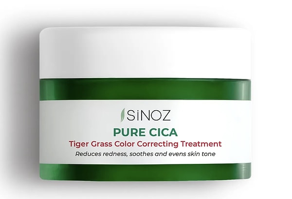 12. Sinoz Pure Cica Tiger Grass Ton Eşitleyici Yoğun Onarıcı Yatıştırıcı Kızarıklık Karşıtı Yüz Kremi 15 ml