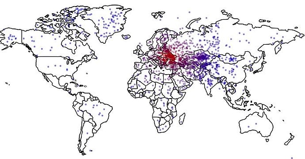 10. Ukrayna'yı haritada göstermeleri istenen Amerikalıların yaptığı işaretlemeler!