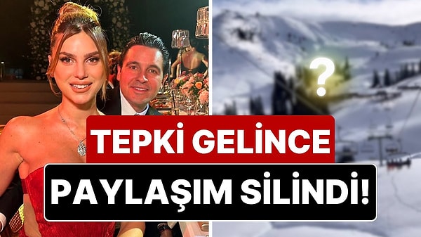 2. Nazlı Sabancı'yla evlendiği yıl bir de çocuk sahibi olduğu ortaya çıkan Hacı Sabancı, haftalardır "babalık davası" kriziyle gündeme geliyor.   Minik Uzay'ın Hacı Sabancı'nın öz oğlu olduğununun tescillenmesinin ardından Nazlı Sabancı da Hacı Sabancı da her şeyin yolunda olduğunu vurgulan paylaşımlarda bulunmuş, konuyu kapatmıştı hatırlarsanız.   Ülkenin gündeminde 78 vatandaşımızı kaybettiğimiz acı yangın faciası varken kayak tatilinden paylaşımlarda bulunan Nazlı ve Hacı Sabancı bu sefer tepki çekti. Paylaşımı kısa bir süre içinde silse de sosyal medya kullanıcılarının radarından kaçamadılar.