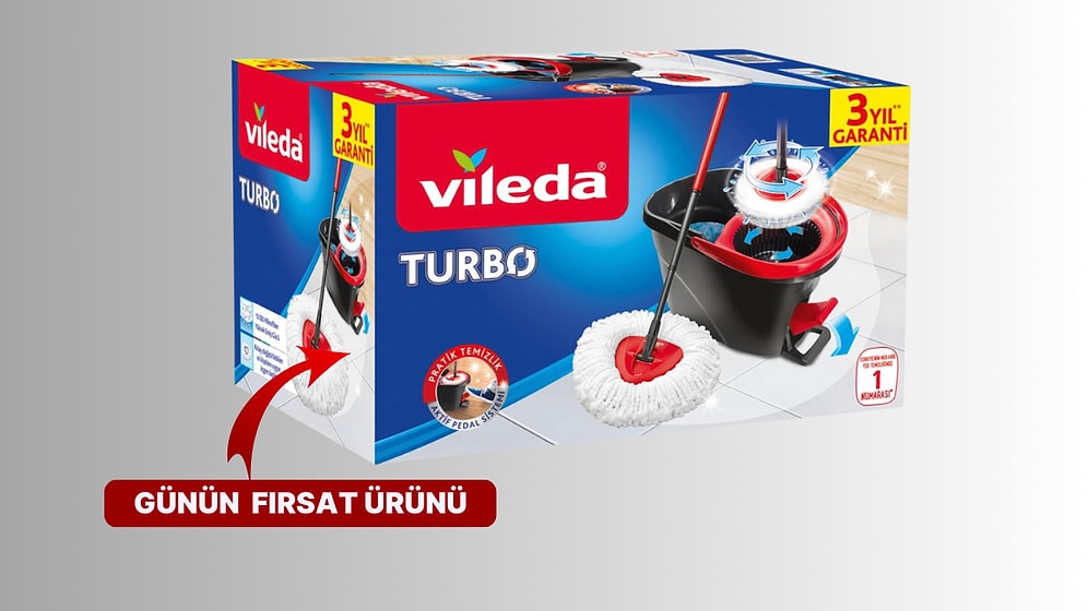 Günün Fırsatı: Vileda VLDTurbo Turbo Pedallı Temizlik Seti İndirimde!