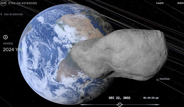 Şu an asteroidin boyutu ve yapısı hakkında kesin bir bilgi yok. Normalde en sağlıklı ölçümler radar kullanılarak yapılır ancak 2024 YR4, henüz Dünya’ya çok uzak olduğu için bu yöntem kullanılamıyor.