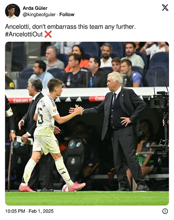 "Ancelotti, bu takımı daha fazla utandırma. "