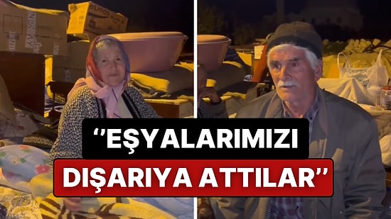 Antalya'da Eşyalarıyla Birlikte Sokakta Kalan Yaşlı Çift Gözyaşları İçerisinde Yardım İstedi!