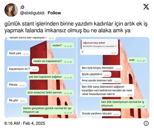 Bir sosyal medya kullanıcısı da işvereniyle arasında geçen diyaloğu paylaştı;