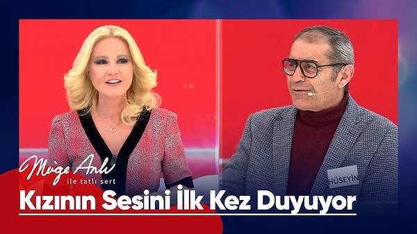 Hüseyin Bey önce damadıyla konuştu. Daha sonra 46 yıldır aranan Arzu Hanım da canlı yayına katılıp babasıyla konuşurken "6 yaşımda öğrendim 20'li yaşlarda da babamı aradım ama bulamadım" dedi.