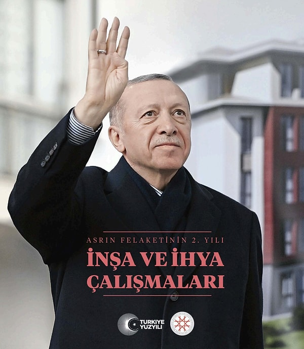 İletişim Başkanlığı depremin ikinci yılı için "Asrın Felaketinin 2. Yılı: İnşa ve İhya Çalışmaları" kitabını çevrimiçi olarak yayımladı. 606 sayfalık kitap ilk olarak dünyadaki büyük depremlerin örnekleriyle başladı.