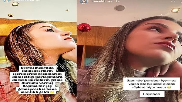 Ticaret Bakanlığı, Hazine ve Maliye Bakanlığı ile Reklam Özdenetim Kurulu iş birliğiyle 100 bin ve üzeri takipçisi bulunan ‘influencer’lara eğitim düzenledi. Instagram'da 229 bin takipçisi bulunan Burcu Tuncok, eğitimde anlatılan cezaları takipçileri ile paylaştı. Tuncok'un anlattıkları arasında krem paylaşan ve “Bunu kullanınca namaza başladım” diyen bir influencera 880 bin TL ceza kesildiğine ilişkin bilgi de vardı.