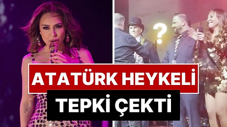 Konserinde Sahneye Atatürk Heykeli Çıkartan Şarkıcı Ziynet Sali Sosyal Medyada Tartışma Yarattı