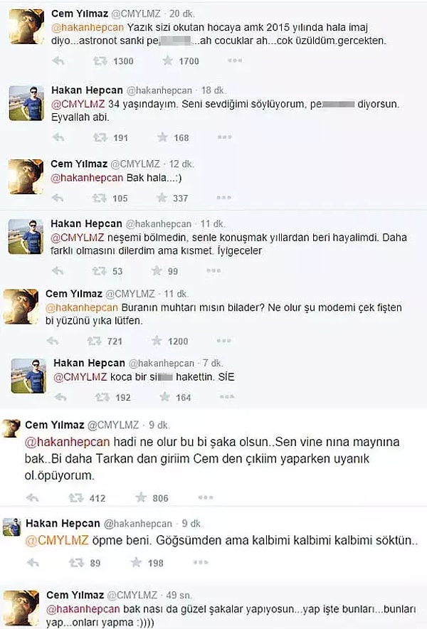 Sonrasında tatlıya bağlansa da Cem Yılmaz ve Hakan Hepcan'ın yaşadığı diyalog da akıllarda.