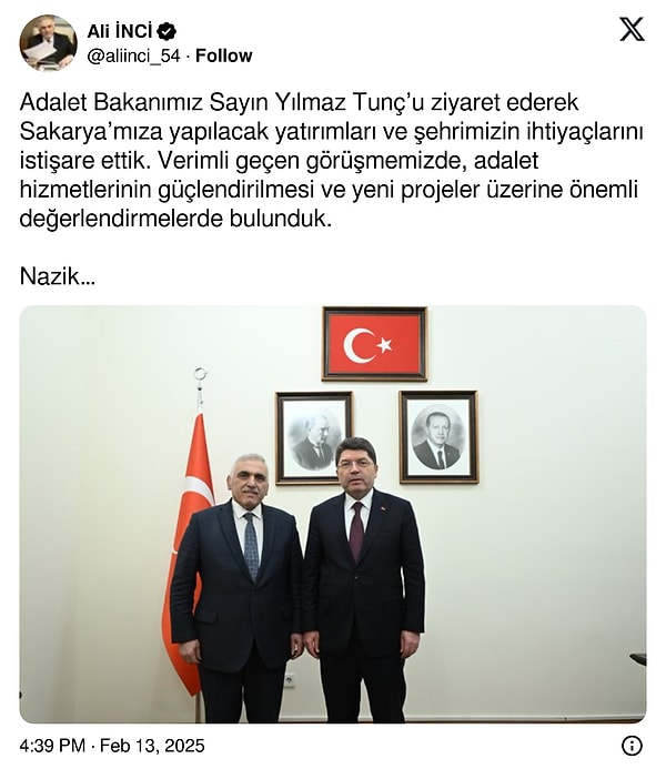 Karar Yargıtay’da beklerken, AK Partili Ali İnci’nin Adalet Bakanı Yılmaz Tunç’u ziyaret etmesi tepki çekti.