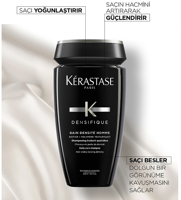 4. Kerastase Densifique Bain Densifique Homme Erkekler İçin Yoğunluk Kazandıran Şampuan