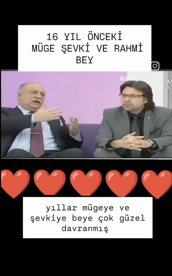 Müge Anlı ile Tatlı Sert programının ilk sezonundan görüntüleri paylaşan izleyici, Müge Anlı, Şevki Hoca ve Rahmi Bey'in 16 yıllık değişimlerini gözler önüne serdi.