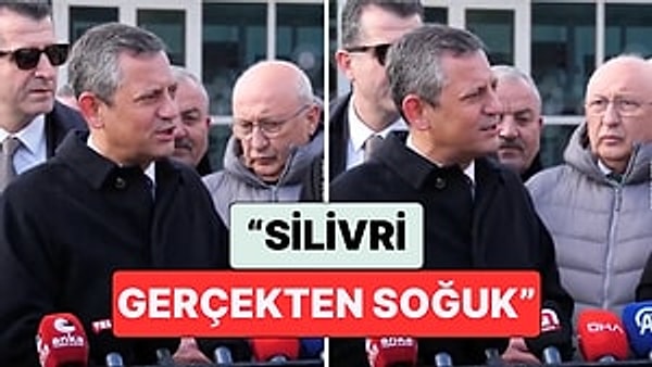 Tutuklu bulunan Ümit Özdağ'ı cezaevinde ziyaret eden özgür Özel, "Silivri soğuktur" şakasını yaptı.