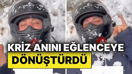 Kendi Kendine Eğlendi: İstanbul’da Karın Ortasında Kalan Kurye, Müşterinin Mesajına Böyle Tepki Verdi!