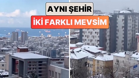 İstanbul'da Bir Vatandaş Kartal ve Pendik'teki Hava Durumu Farkını Tek Video ile Gösterdi