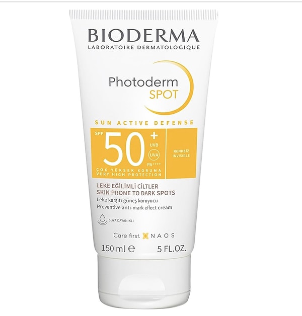 3. Bioderma Photoderm SPOT SPF50+ Leke Karşıtı, Glabridin İçeren Yüksek Korumalı Yüz ve Vücut Güneş Kremi 150 Ml