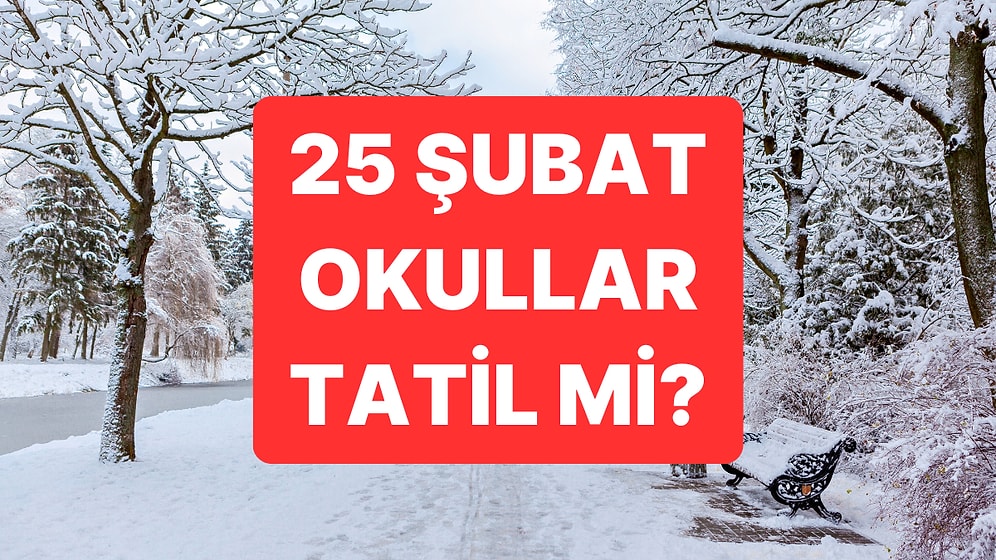 Yarın Okullar Tatil mi? 25 Şubat Salı Kar Tatili Olan İller Hangileri?