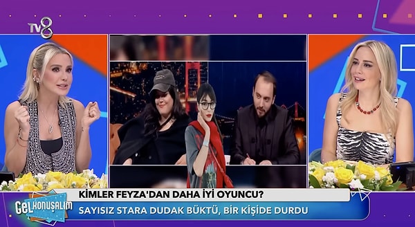 Gel Konuşalım programı sunucularından Ece Erken ve Nur Tuğba Namlı da Feyza Civelek'in sözlerine kayıtsız kalamadı.