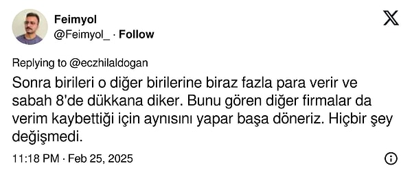 "Birileri diğerlerine fazla para verir... her şey başa döner" 👇