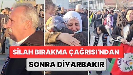 Diyarbakır'da Öcalan'ın Açıklamasını Dev Ekranda Dinleyen Halk Silah Bırakma Çağrısının Ardından Gözyaşı Döktü