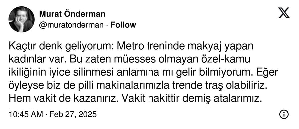 Tıraş örneğiyle tezini güçlendirmeye çalıştı.