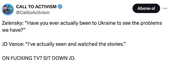 "Zelenskiy: "Hiç Ukrayna'ya gidip bizim sorunlarımızı gördünüz mü?" 👇